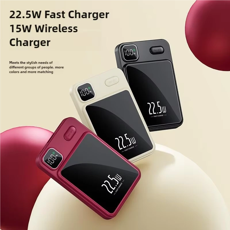 15W fast charging wireless charging power bank by iphone aura
