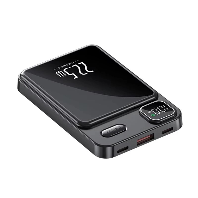 Magnetic wireless charging power bank black